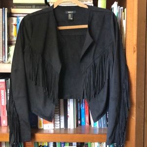 Black fringe jacket
